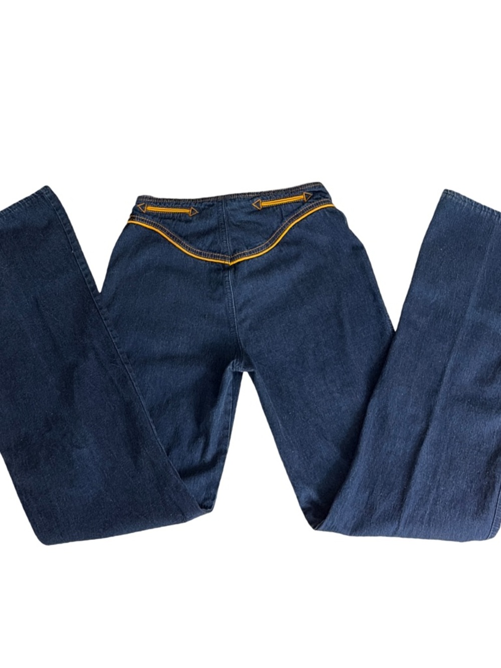 Vintage 1970s Rag City Blues Western Straight Leg Slim Fit High Waisted Jeans - Picture 3 of 5
